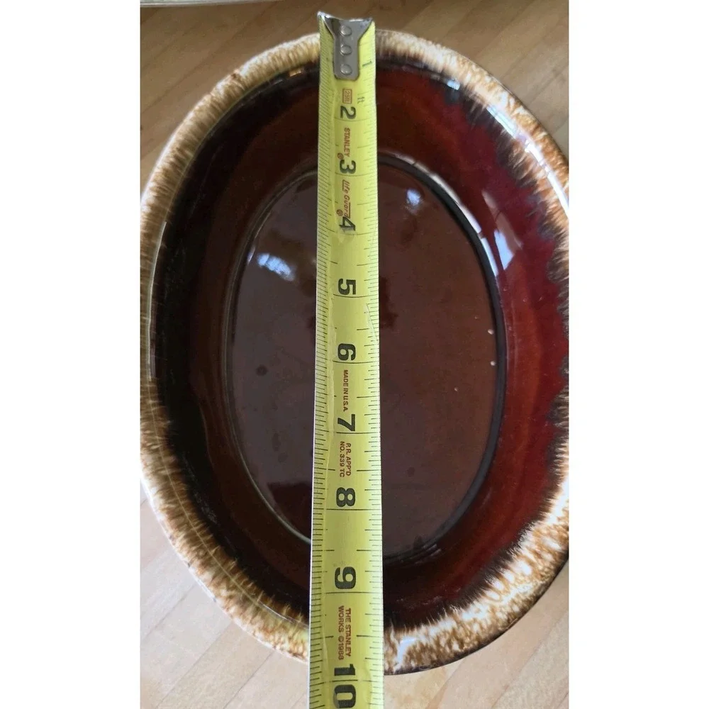 Vtg Hull Pottery Brown Drip Hen on Nest Casserole Dish Cottagecore Grandmacore